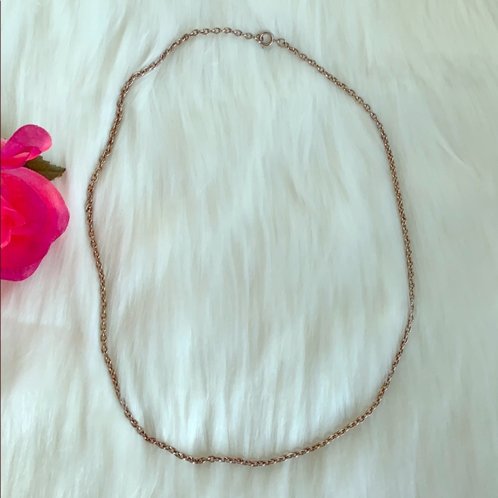 VINTAGE- silver and gold tones chain necklace